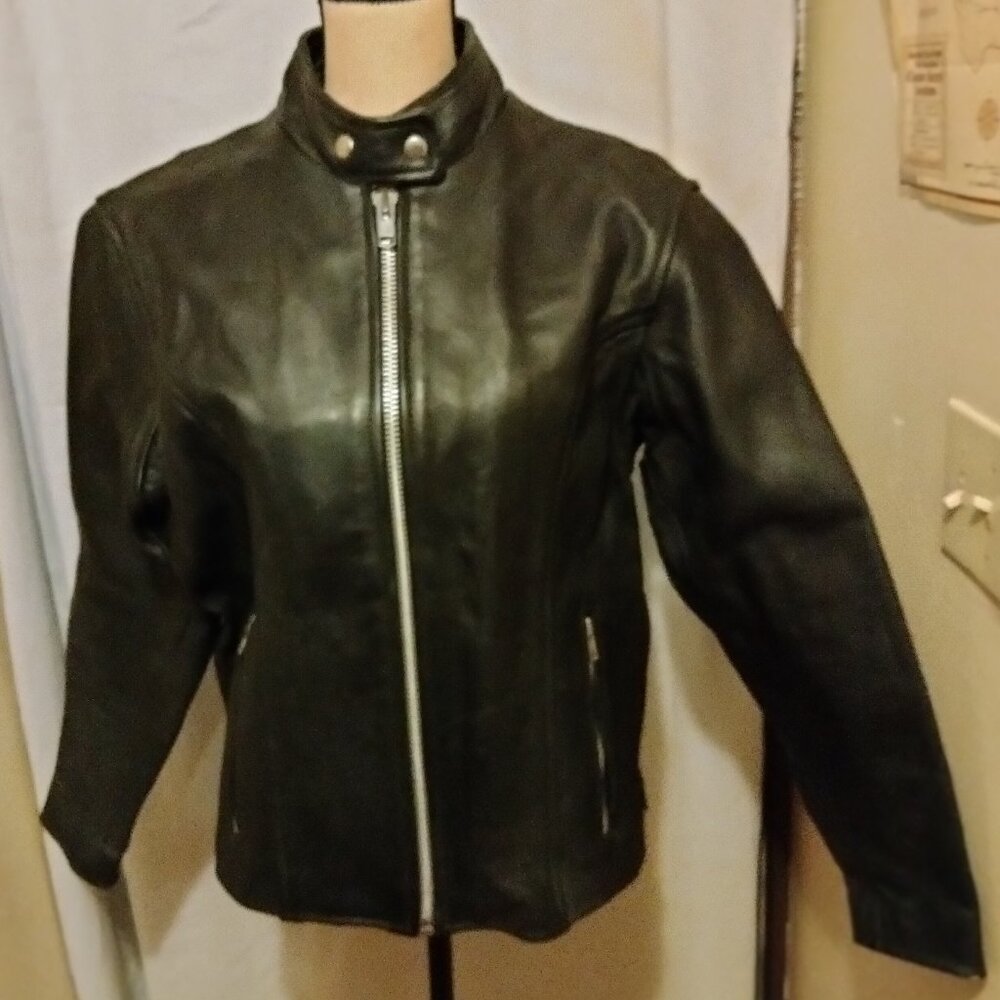 Black Leather Motorcycle Jacket